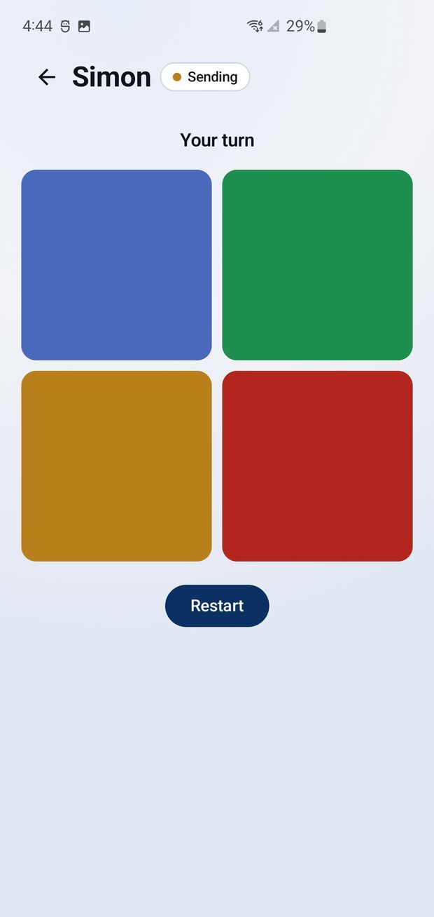 Playing Simon with the live fax status chip in the title bar